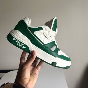 Green and White Sneakers